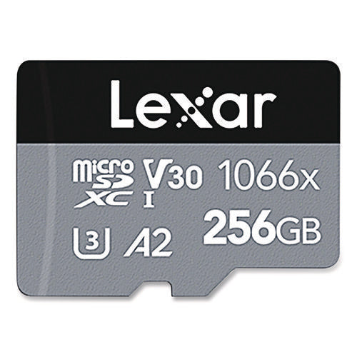 Professional Silver Series Microsdxc Memory Card, Uhs-i, V30 Class 10, 256 Gb