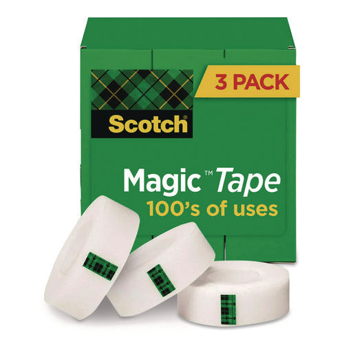 Magic Tape Refill, 1" Core, 0.75" X 22.2 Yds, Clear, 3/pack