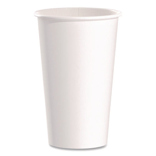 Paper Hot Cups, 16 Oz, White, 50/pack