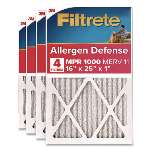 Allergen Defense Air Filter, 16 X 25, 4/carton