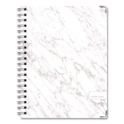 Marble Academic Year Weekly/monthly Planner, 11 X 8.5, White Marble Cover, 14-month: June 2024 To July 2025