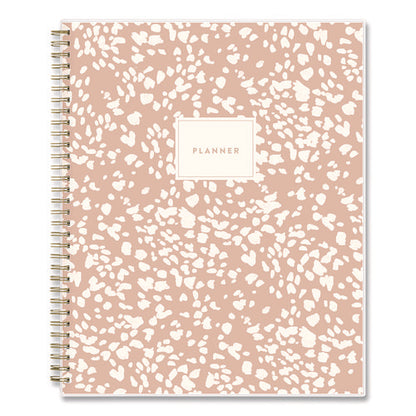 Natalya Weekly/monthly Planner, Abstract Artwork, 11 X 8.5, Peach-pink/white Cover, 12-month (jan To Dec): 2025