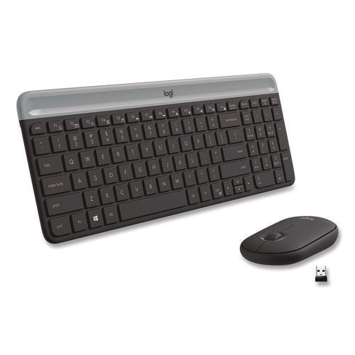 Mk470 Slim Wireless Keyboard And Mouse Combo, 2.4 Ghz/33 Ft Wireless Range, Graphite