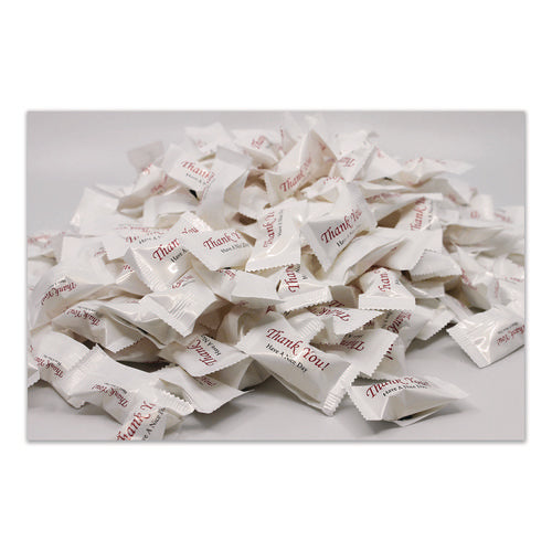 Thank You Have A Nice Day Mints, White Buttermint, Individually Wrapped, 1,000/carton