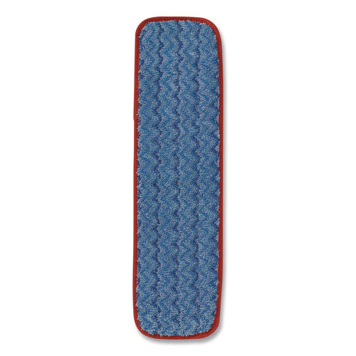 Microfiber Wet Mop Pad, 18", Red, 12/carton