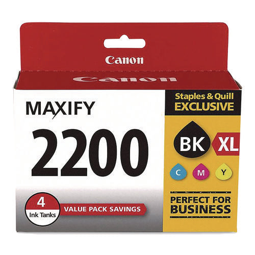 1244239 (2200xl,2200) Ink, Black/cyan/magenta/yellow, 4/pack