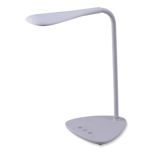 Battery Led Dimmable Desk Lamp With Adjustable Color Temperature, 12.6" High, White