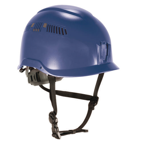 Skullerz 8977 Class C Safety Helmet With Adjustable Venting, 6-point Ratchet Suspension, Blue