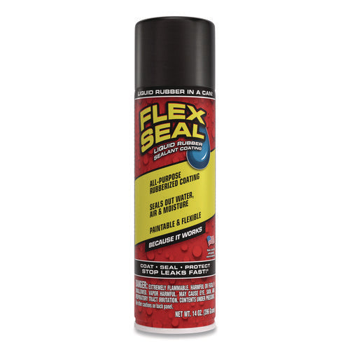 Liquid Rubber Sealant Coating Spray, 14 Oz Can, Black