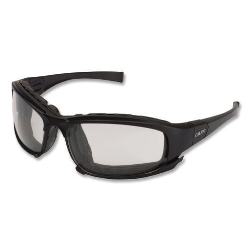 V50 Calico Safety Eyewear With Head Strap, Kleenvision Anti-fog Coating, Black Nylon Frame, Clear Polycarbonate Lens