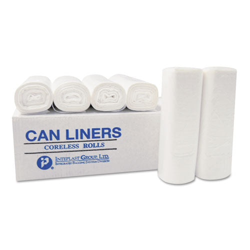 High-density Commercial Can Liners, 60 Gal, 16 Mic, 38" X 60", Clear, 25 Bags/roll, 8 Interleaved Rolls/carton