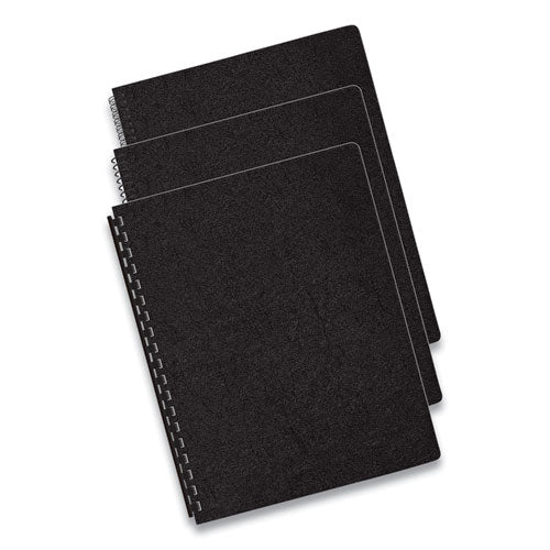 Executive Leather-like Presentation Cover, Black, 11.25 X 8.75, Unpunched, 50/pack