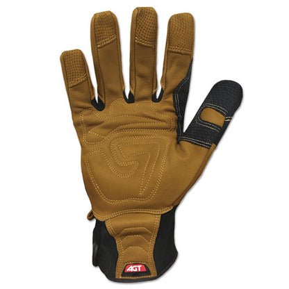 Ranchworx Leather Gloves, Black/tan, X-large