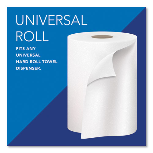 Essential High Capacity Hard Roll Towels For Business, Absorbency Pockets, 1-ply, 8" X 1,000 Ft, 1.5" Core, White,12 Rolls/ct