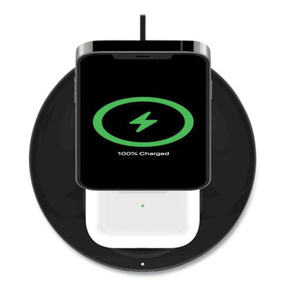 Boost Charge Pro 2-in-1 Wireless Charger Stand, 15 W, Black