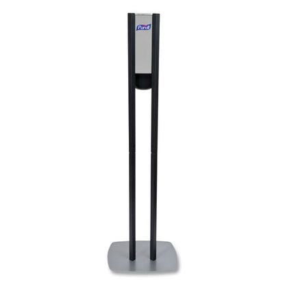 Es8 Hand Sanitizer Floor Stand With Dispenser, 1,200 Ml, 13.5 X 5 X 28.5, Graphite/silver