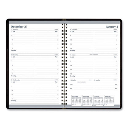 Recycled Weekly Appointment Book, 8 X 5, Black Cover, 12-month (jan To Dec): 2024