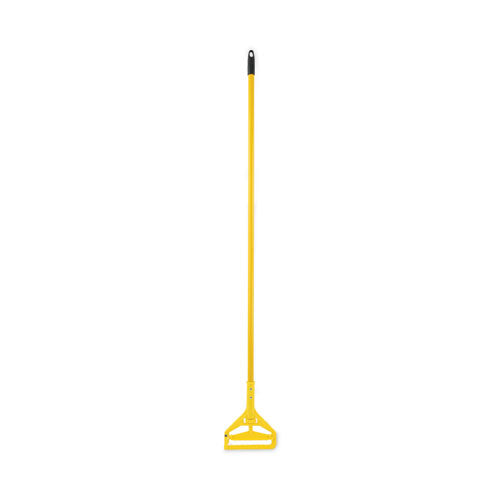 Looped End Mop Kit, Medium Blue Cotton/rayon/synthetic Head, 60" Yellow Metal/polypropylene Handle