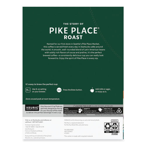 Pike Place Coffee K-cups Pack, 24/box