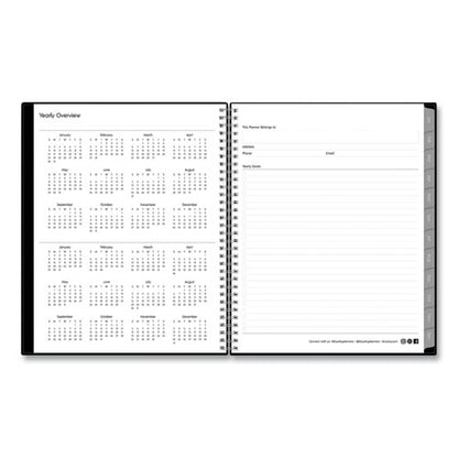 Enterprise Weekly Appointment Planner, Enterprise Formatting, 11 X 8.5, Black Cover, 12-month (jan To Dec): 2024