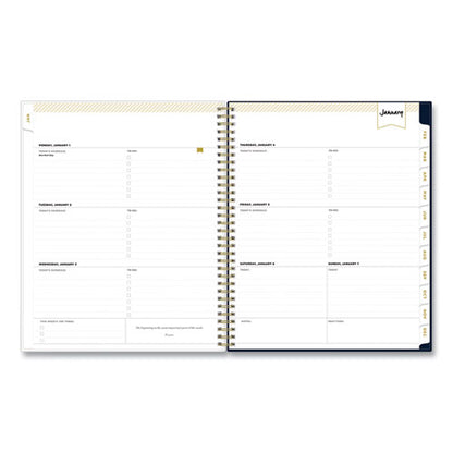 Day Designer Peyton Create-your-own Cover Weekly/monthly Planner, Floral Artwork, 11 X 8.5, Navy, 12-month (jan-dec): 2024