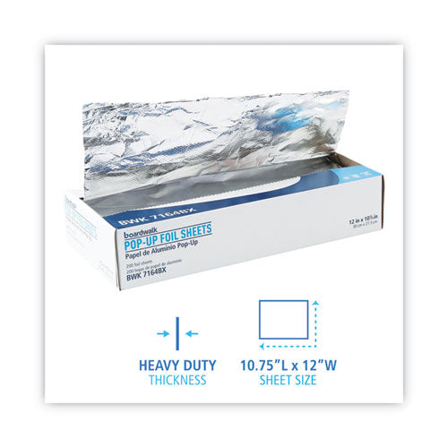 Heavy-duty Aluminum Foil Pop-up Sheets, 12 X 10.75, 200/box, 12 Boxes/carton