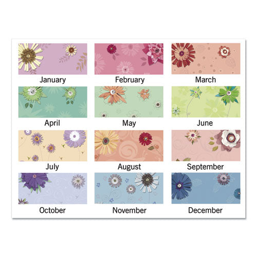 Paper Flowers Desk Pad, Floral Artwork, 22 X 17, Black Binding, Clear Corners, 12-month (jan To Dec): 2024