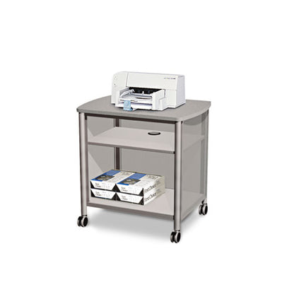 Impromptu Deskside Machine Stand, Metal, 3 Shelves, 100 Lb Capacity, 26.25" X 21" X 26.5", Gray