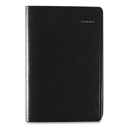 Dayminder Daily Appointment Book, 8.5 X 5.5, Black Cover, 12-month (jan To Dec): 2024