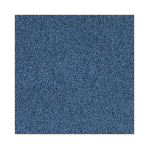 Scrubbing Floor Pads, 20" Diameter, Blue, 5/carton