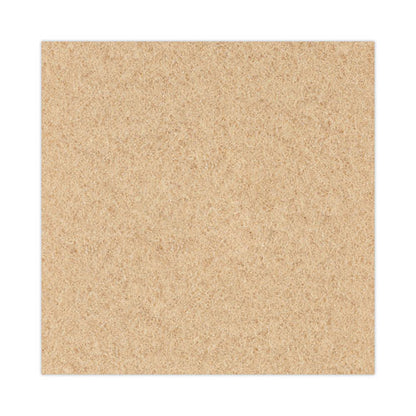 Burnishing Floor Pads, 20" Diameter, Tan, 5/carton