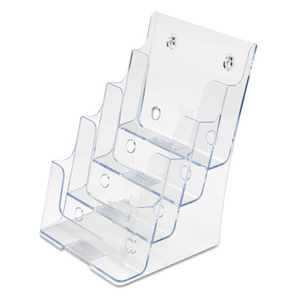 4-compartment Docuholder, Booklet Size, 6.88w X 6.25d X 10h, Clear