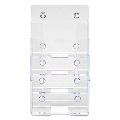 4-compartment Docuholder, Booklet Size, 6.88w X 6.25d X 10h, Clear