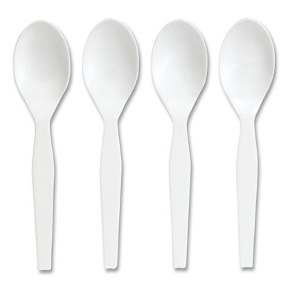 Eco-id Mediumweight Compostable Cutlery, Teaspoon, White, 300/pack