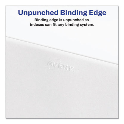 Preprinted Legal Exhibit Side Tab Index Dividers, Allstate Style, 10-tab, I To X, 11 X 8.5, White, 1 Set