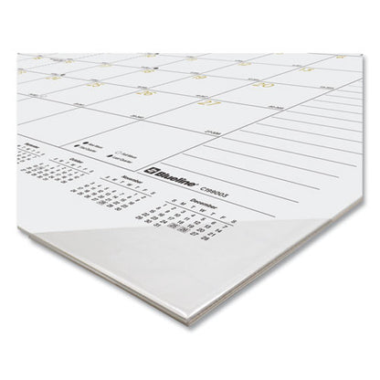 Gold Collection Monthly Desk Pad Calendar, 22 X 17, White Sheets, Black Headband, Clear Corners, 12-month (jan To Dec): 2024