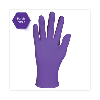 Purple Nitrile Exam Gloves, 242 Mm Length, X-large, Purple, 90/box