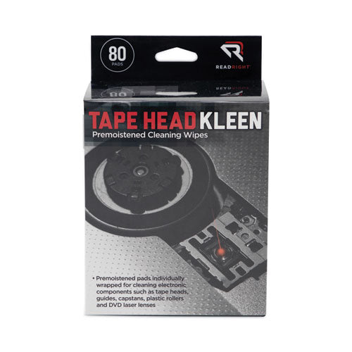 Tape Head Kleen Pad, Individually Sealed Pads, 5 X 5, 80/box