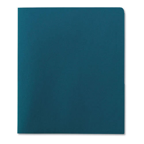 Two-pocket Folder, Textured Paper, 100-sheet Capacity, 11 X 8.5, Teal, 25/box