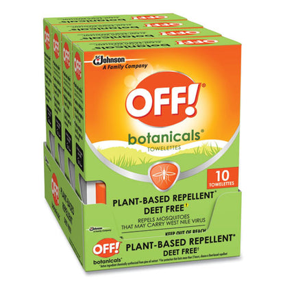 Botanicals Insect Repellant, Box, 10 Wipes/pack, 8 Packs/carton