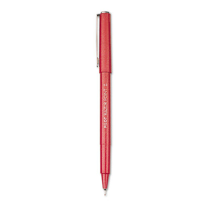 Razor Point Ii Super Fine Line Porous Point Pen, Stick, Ultra-fine 0.2 Mm, Red Ink, Red Barrel, Dozen