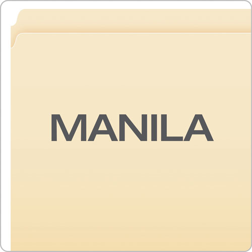 Manila File Folders, Straight Tabs, Letter Size, 0.75" Expansion, Manila, 100/box