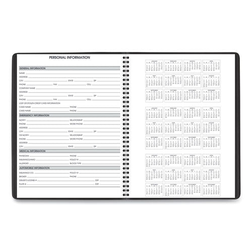 Weekly Appointment Book, 11 X 8.25, Black Cover, 14-month (july To Aug): 2023 To 2024