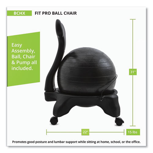 Fitpro Ball Chair, Supports Up To 200 Lb, Gray