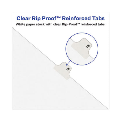 Avery-style Preprinted Legal Side Tab Divider, 26-tab, Exhibit C, 11 X 8.5, White, 25/pack, (1373)