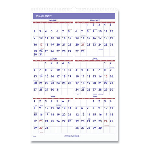 Monthly Wall Calendar With Ruled Daily Blocks, 15.5 X 22.75, White Sheets, 12-month (jan To Dec): 2024