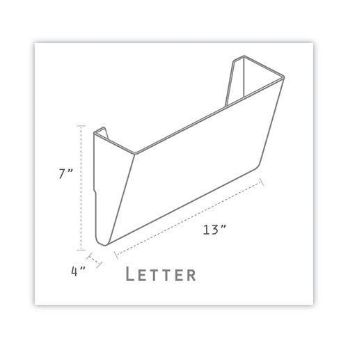 Wall File, 3 Sections, Letter Size, 13" X 4" X 14",  Smoke, 3/set