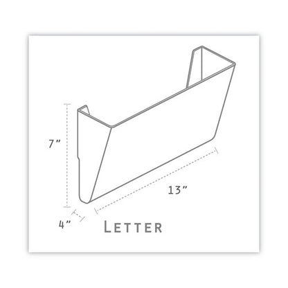 Wall File, 3 Sections, Letter Size, 13" X 4" X 14",  Smoke, 3/set