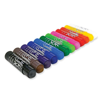 Kwik Stick Tempera Paint, 3.5", Assorted Colors, 12/pack