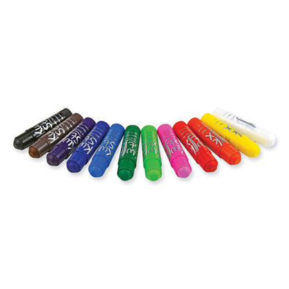 Kwik Stick Tempera Paint, 3.5", Assorted Colors, 12/pack